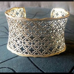 Kendra Scott Two Tone Filigree Cuff Bracelet